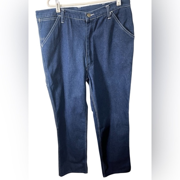Roebucks Blue Carpenter Jeans Sz 36 X 34 - Picture 1 of 9